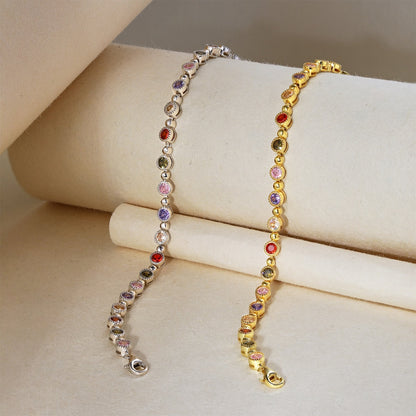 [GALE]Sparkling Exquisite Round Cut Party Bracelet