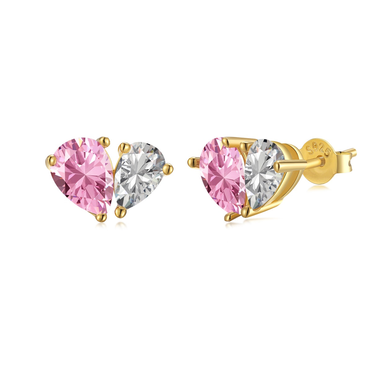 [GALE]Dazzling Elegant Heart Cut Lover Earrings