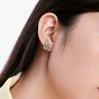 [GALE]Exquisite Flower Shape Daily Earrings
