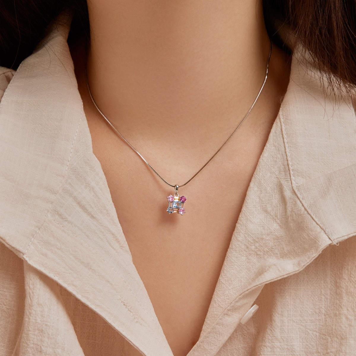 [GALE]Gorgeous Multi Colorful Necklace