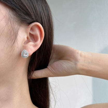 [GALE]Delicate Gorgeous Pear Cut Daily Earrings