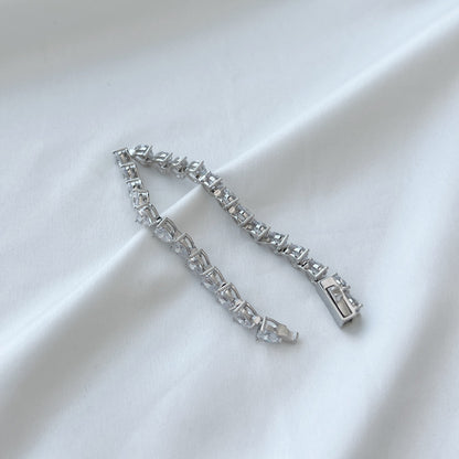 [GALE]0.75 Carat Elegant Romantic Heart Shape Lover Bracelet