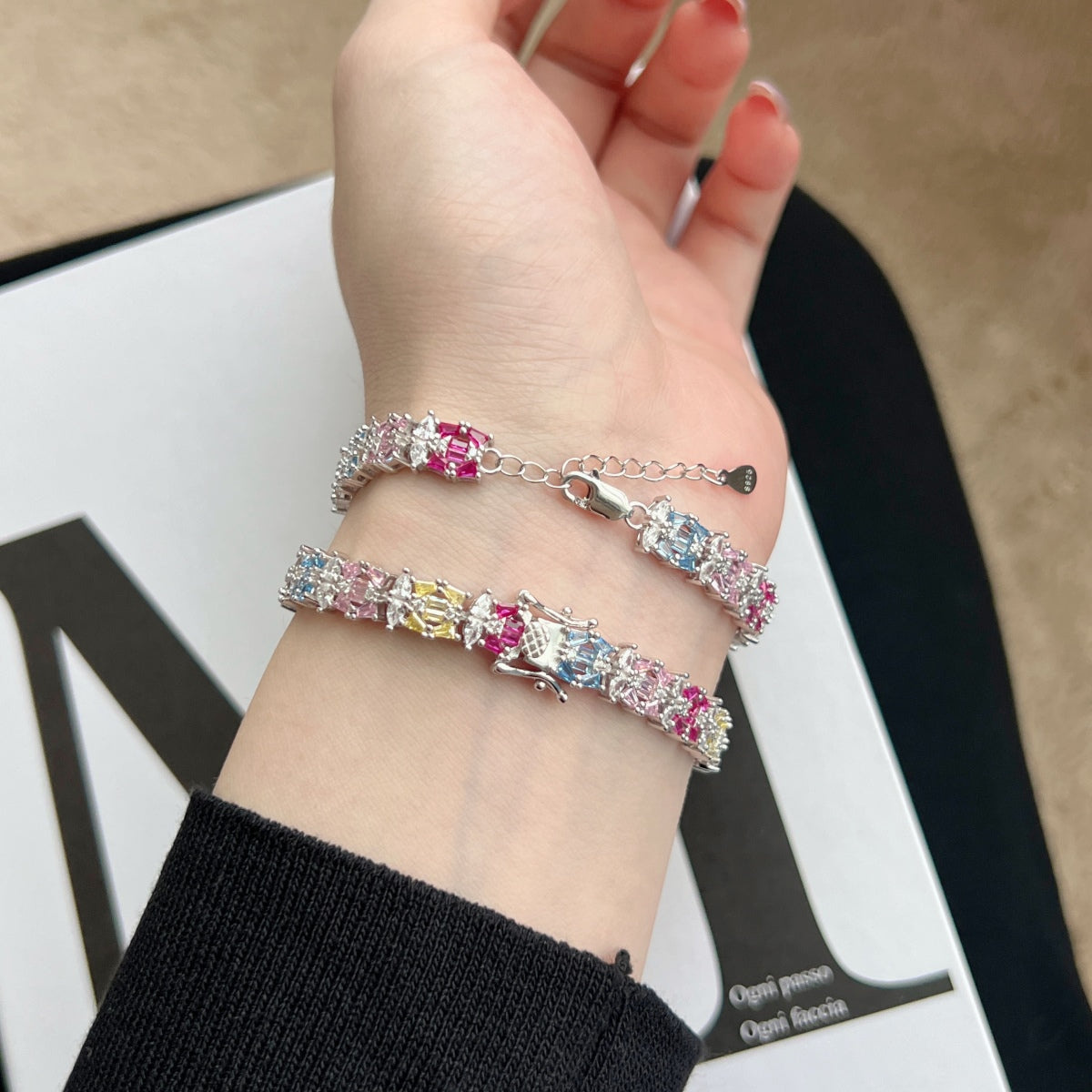 [GALE]Delicate Colorful Multi Cut Party Bracelet