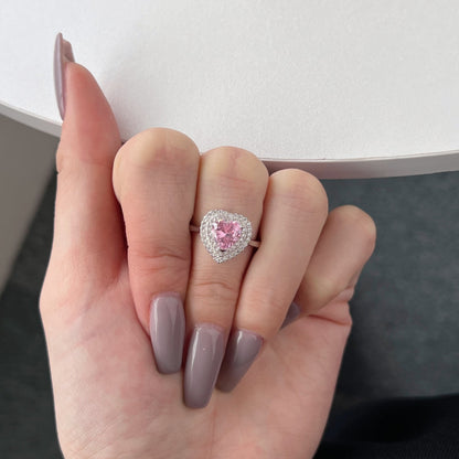 [GALE]Delicate Ebullient Heart Shape Wedding Ring