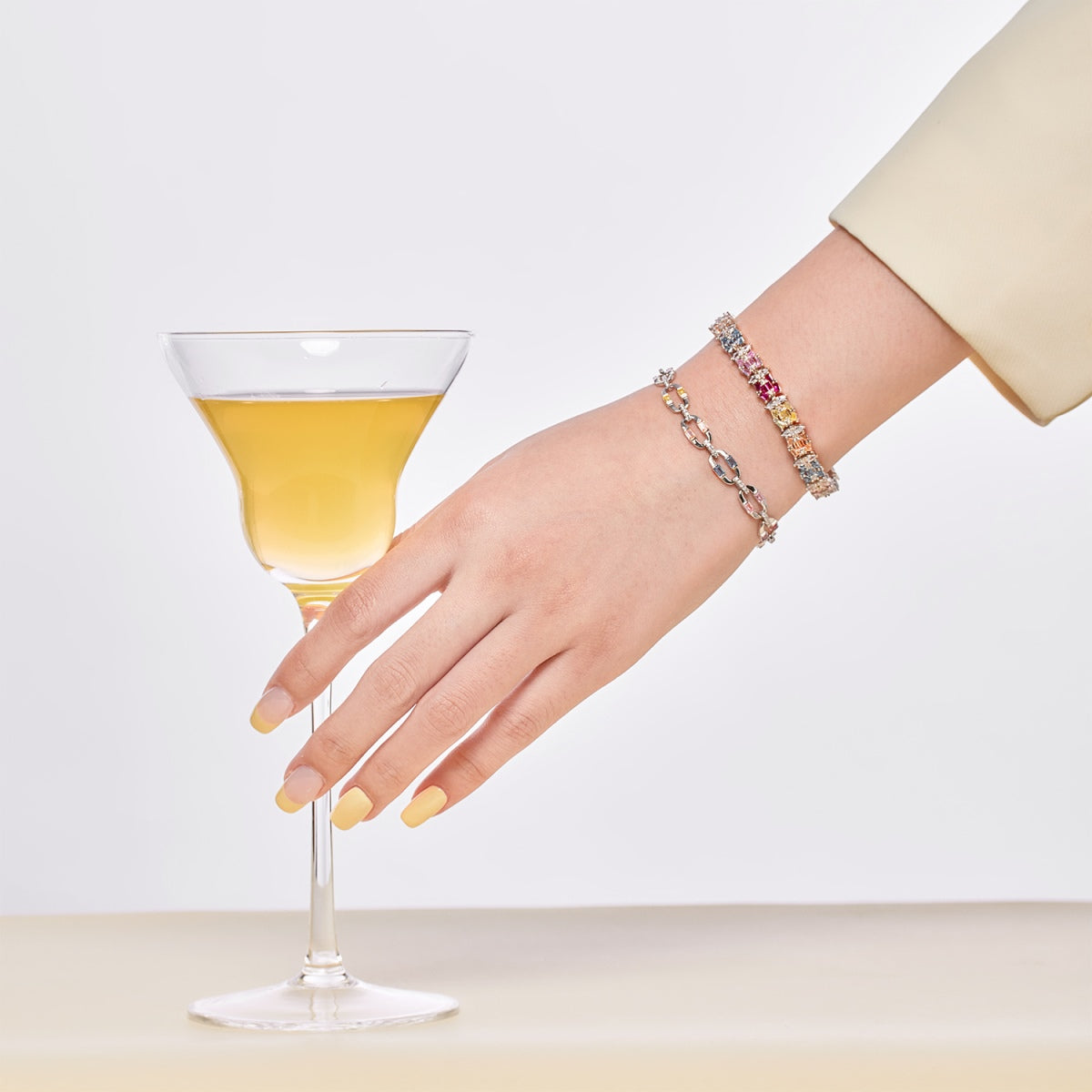 [GALE]Delicate Colorful Multi Cut Party Bracelet