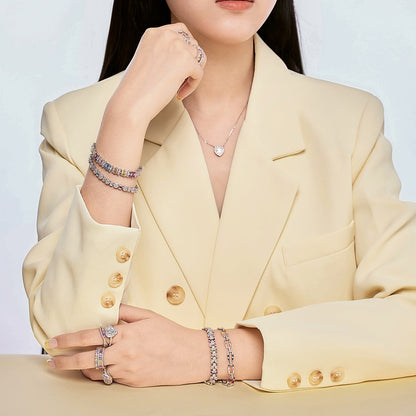 [GALE]Delicate Colorful Multi Cut Party Bracelet