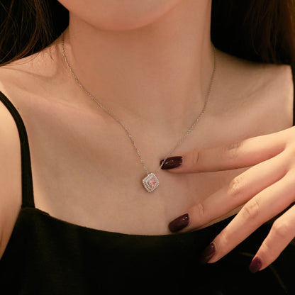 [GALE]Sparkling Asscher Cut Necklace