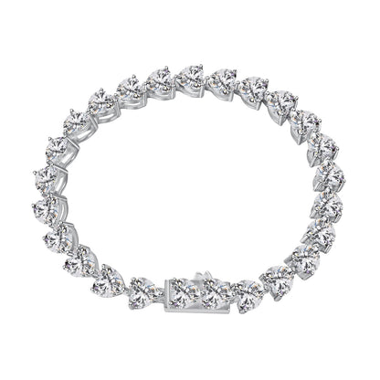 [GALE]0.75 Carat Elegant Romantic Heart Shape Lover Bracelet