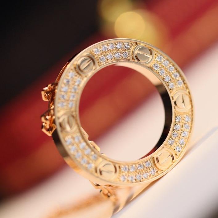 [GALE]ラブネックレス 調節可能 ローズゴールド