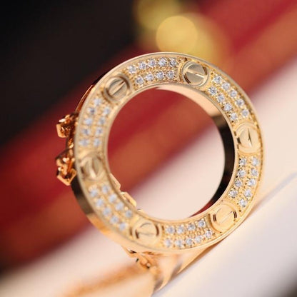 [GALE]ラブネックレス 調節可能 ローズゴールド