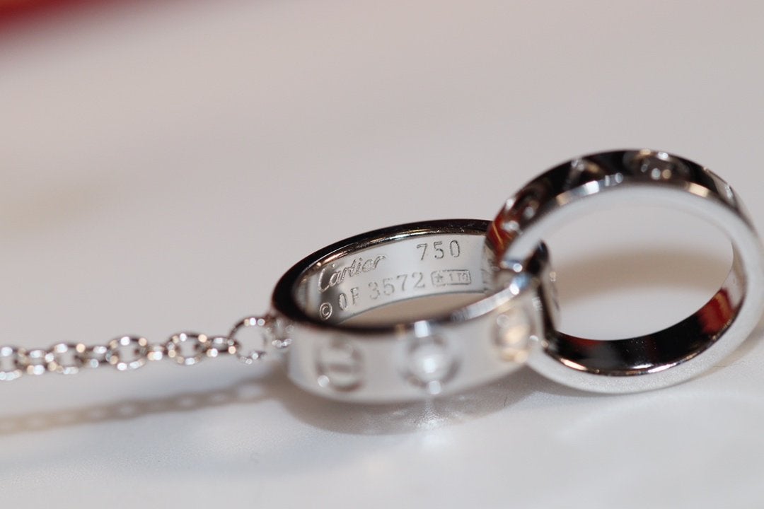 [ゲイル]ラブネックレス ピンクゴールド＆シルバー