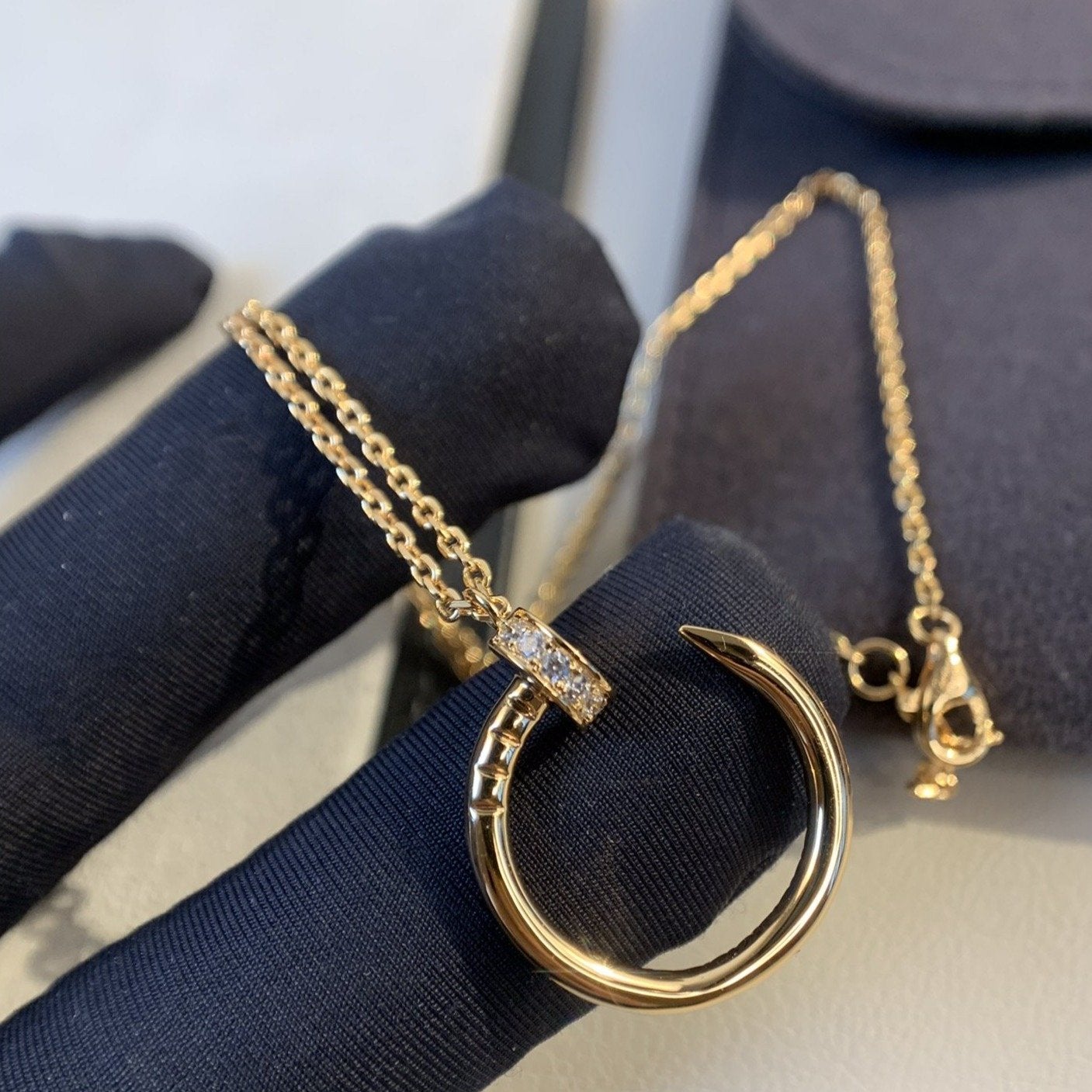 [GALE]JUSTE ネックレス ピンクゴールド ダイヤモンド