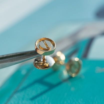 [ゲイル]ラブイヤリング ピンクゴールド 10mm