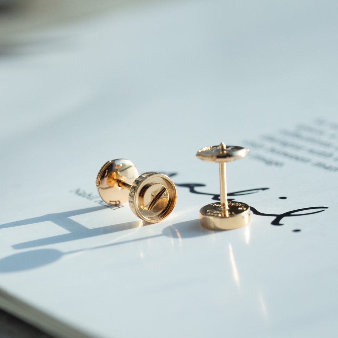 [ゲイル]ラブイヤリング ピンクゴールド 10mm