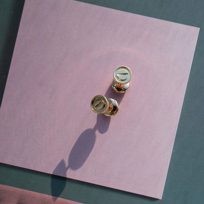 [ゲイル]ラブイヤリング ピンクゴールド 10mm