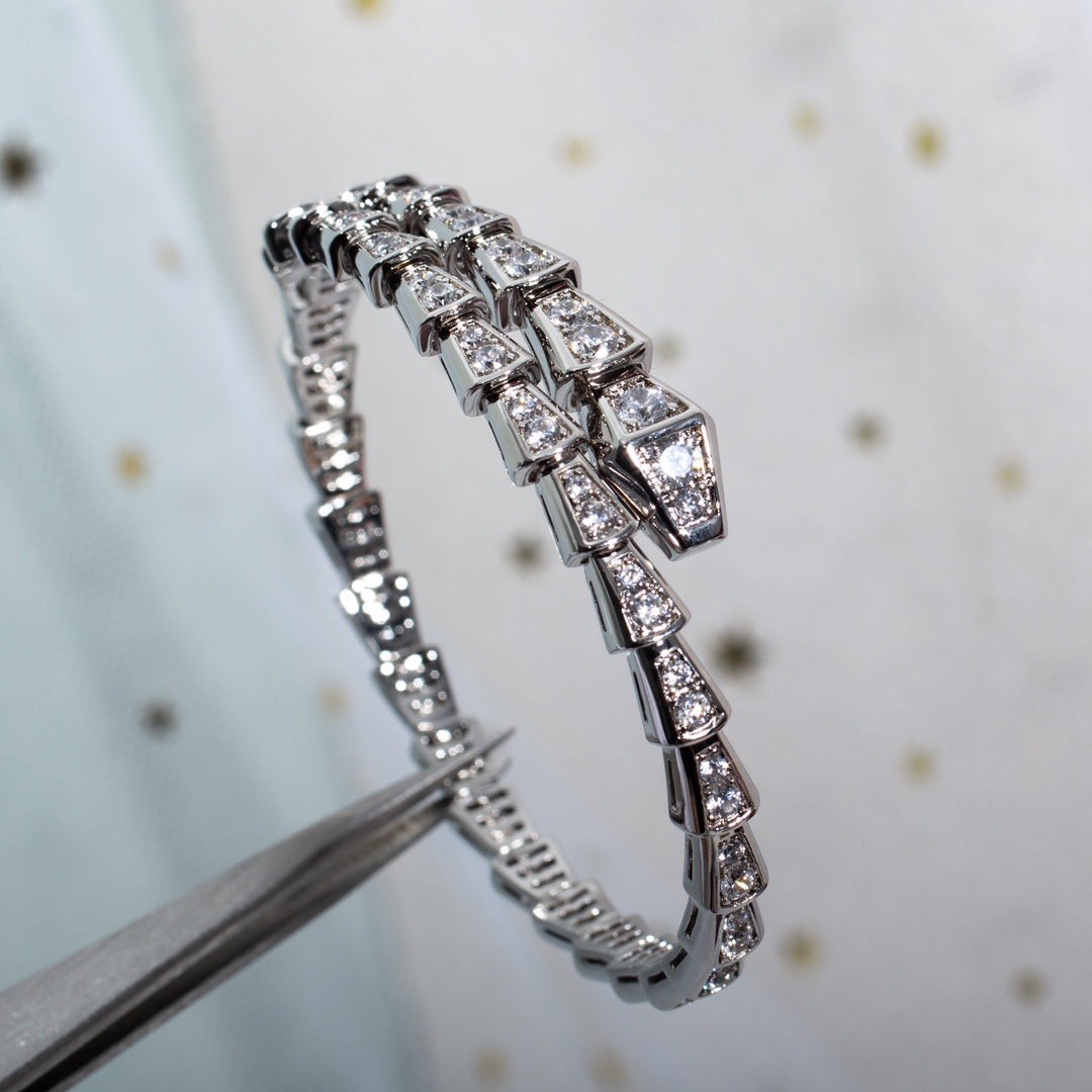 [GALE]SERPENTI BRACELET 6MM SILVER DIAMOND