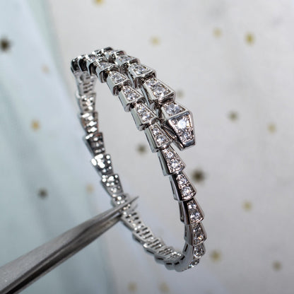 [GALE]SERPENTI BRACELET 6MM SILVER DIAMOND