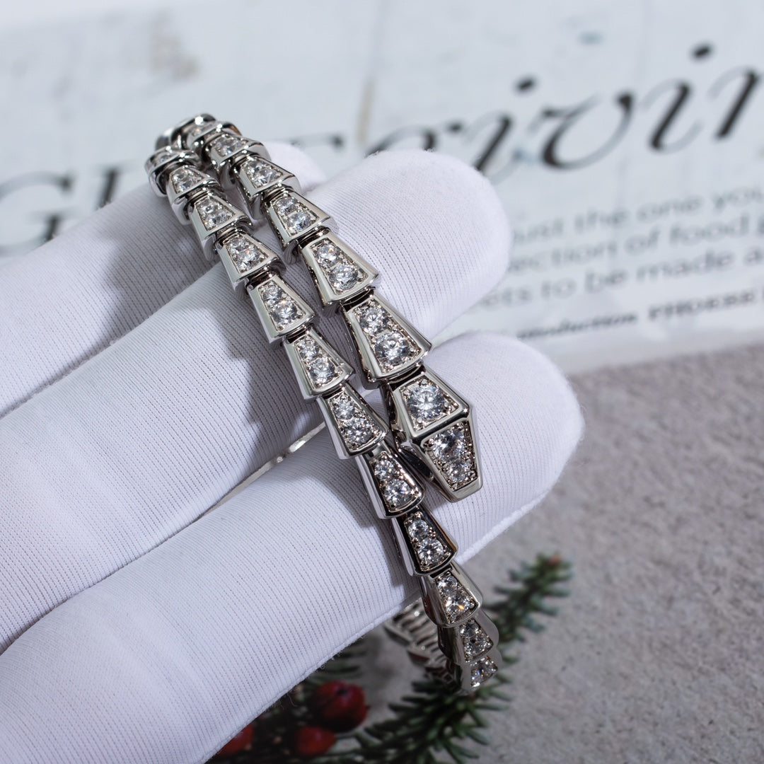 [GALE]SERPENTI BRACELET 6MM SILVER DIAMOND