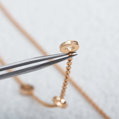 [GALE]PARENTESI NECKLACE PINK GOLD