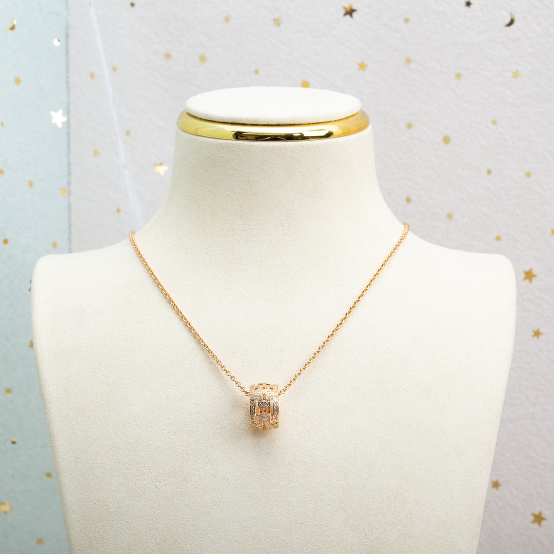 [GALE]PARENTESI NECKLACE PINK GOLD DIAMOND