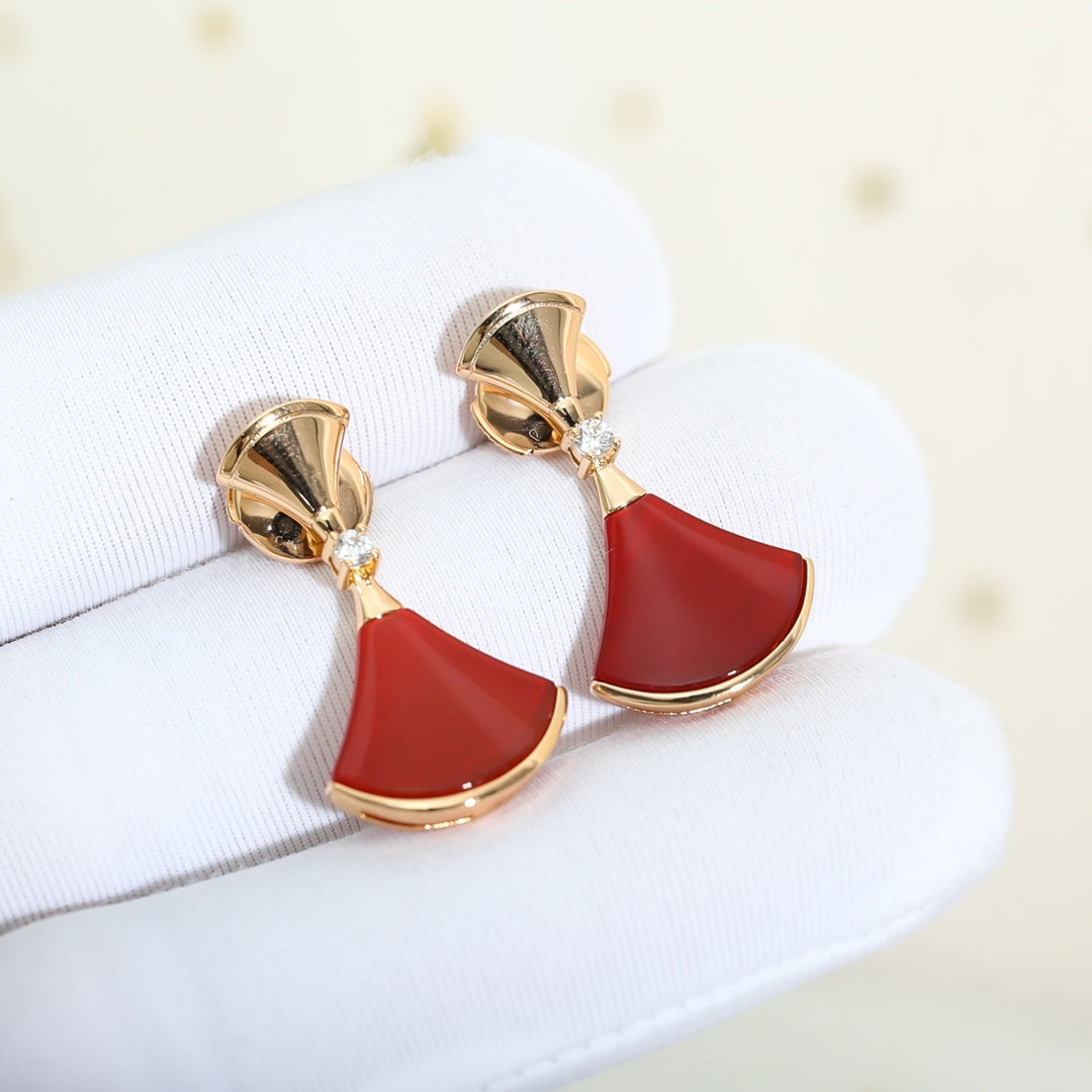 [GALE]DREAM Carnelian PINK GOLD EARRINGS