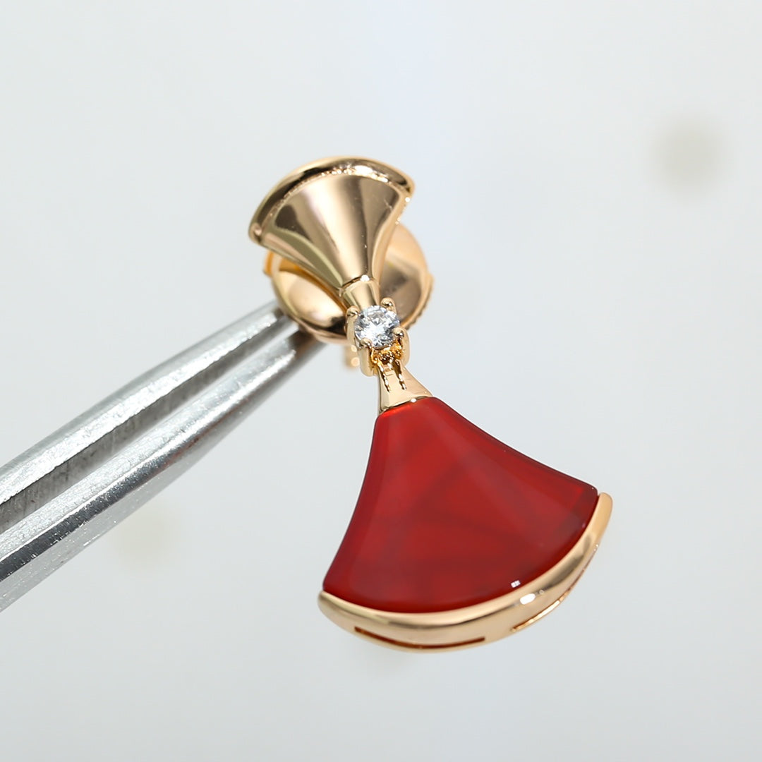 [GALE]DREAM Carnelian PINK GOLD EARRINGS