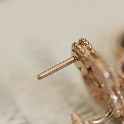 [GALE]CLOVER MEDIUM 1 MOTIFS VOL DIAMOND EARRINGS