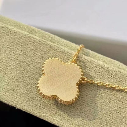 [ゲイル]クローバー 15mm ダイヤモンド ターコイズ ネックレス