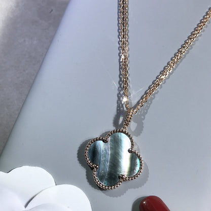 [ゲイル]クローバー 25mm ゴールド ダークモップ ビッグクローバーネックレス