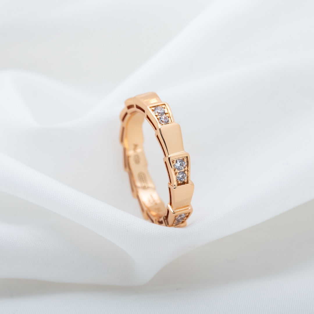 [GALE]SERPENTI RING PINK GOLD  3MM