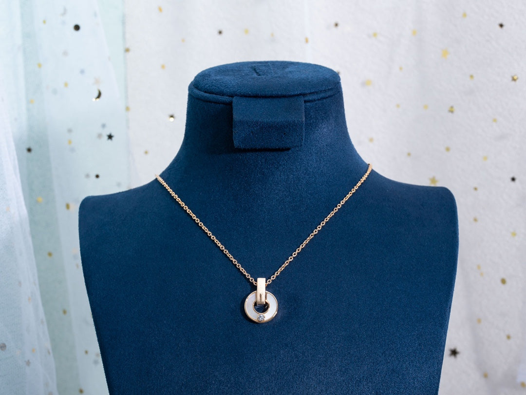 [GALE]GARI NECKLACE PINK GOLD MOP
