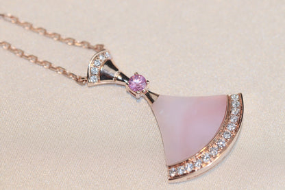 [GALE]DREAM NECKLACE PINK MOP DIAMOND