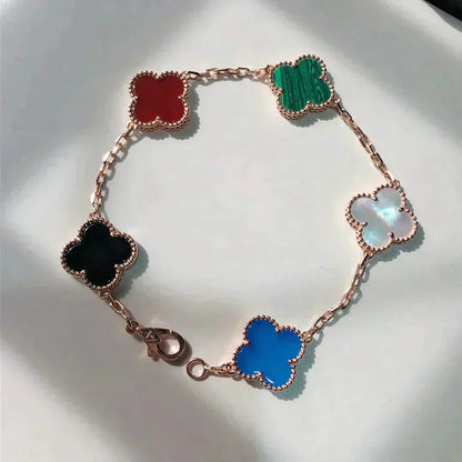 [GALE]CLOVER 5 MOTIFS MULTICOLOR  BRACELET