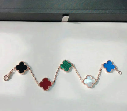 [GALE]CLOVER 5 MOTIFS MULTICOLOR  BRACELET