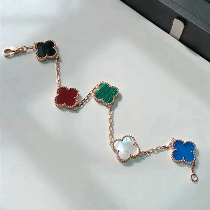 [GALE]CLOVER 5 MOTIFS MULTICOLOR  BRACELET