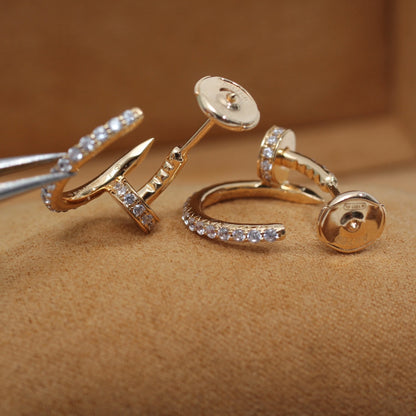 [GALE]JUSTE イヤリング 12.75mm ピンクゴールド ダイヤモンド