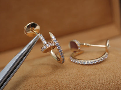 [GALE]JUSTE イヤリング 12.75mm ピンクゴールド ダイヤモンド