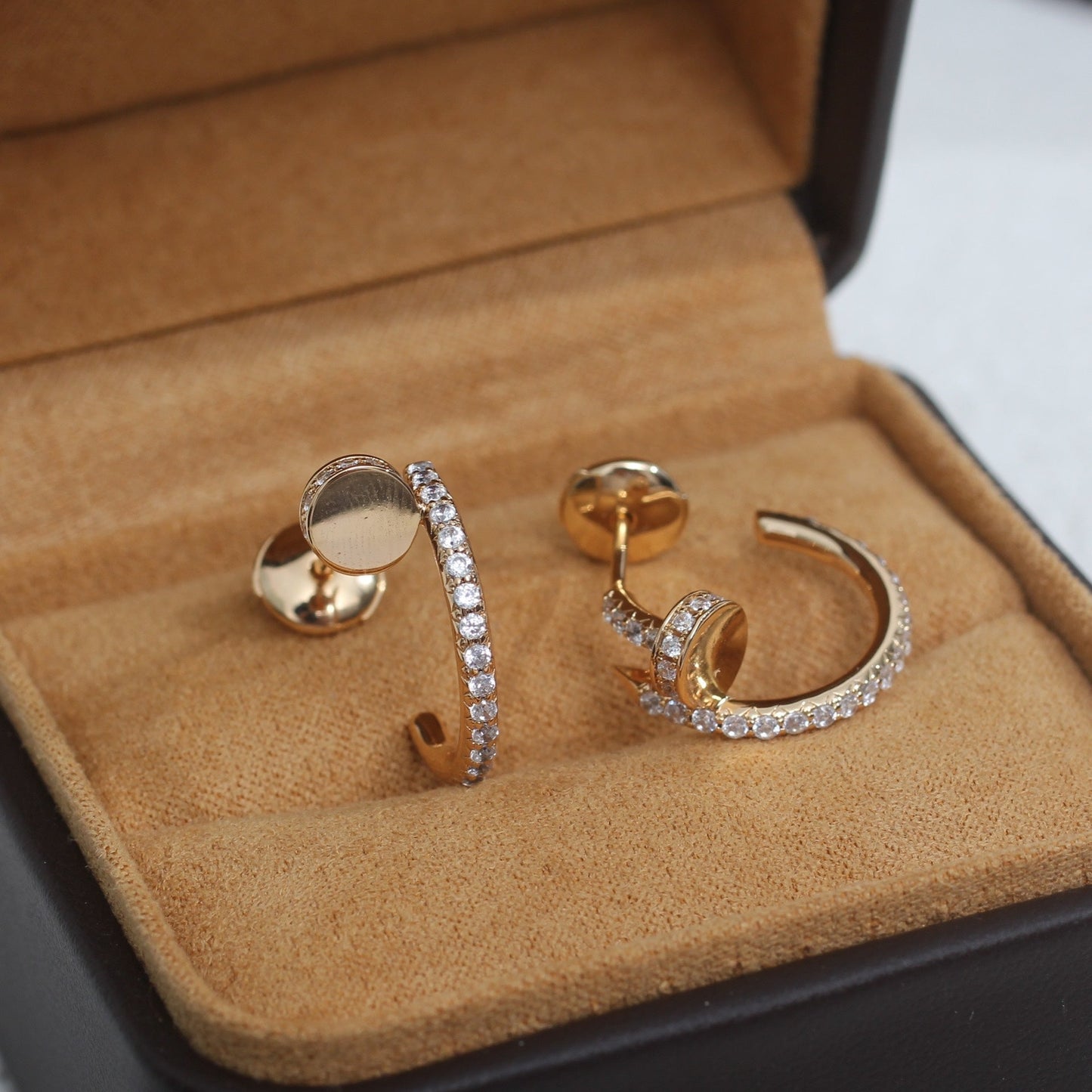 [GALE]JUSTE イヤリング 12.75mm ピンクゴールド ダイヤモンド