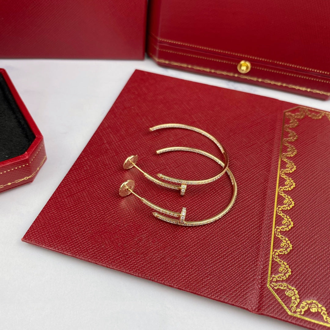 [GALE]JUSTE イヤリング フルダイヤモンド 1.8mm