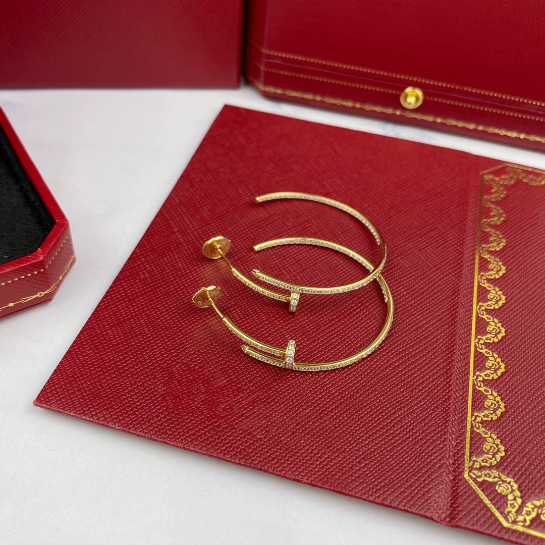 [GALE]JUSTE イヤリング フルダイヤモンド 1.8mm