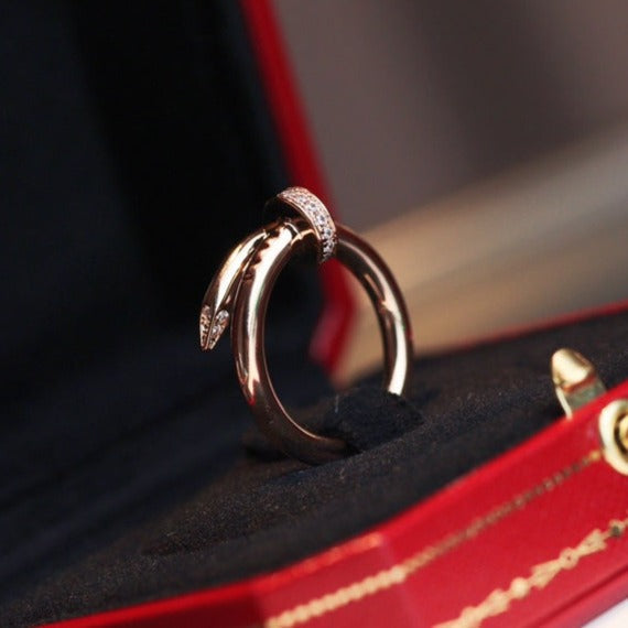 [GALE]JUSTE RING 2,65 MM ROSA GOLD DIAMANT