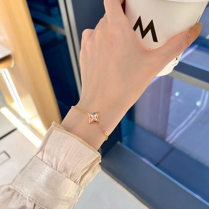 [GALE]STAR 1 DIAMOND PINK GOLD BRACELET