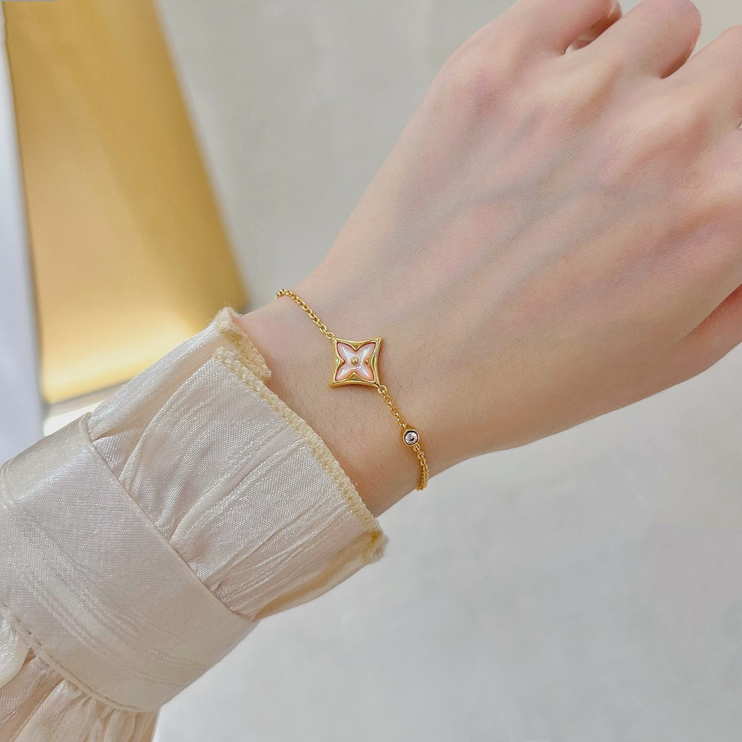 [GALE]STAR 1 DIAMOND PINK GOLD BRACELET