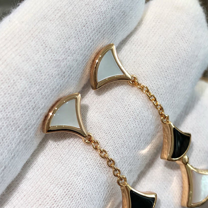 [GALE]DREAM EARRINGS 3 MOTIFS ONYX MOP PINK GOLD