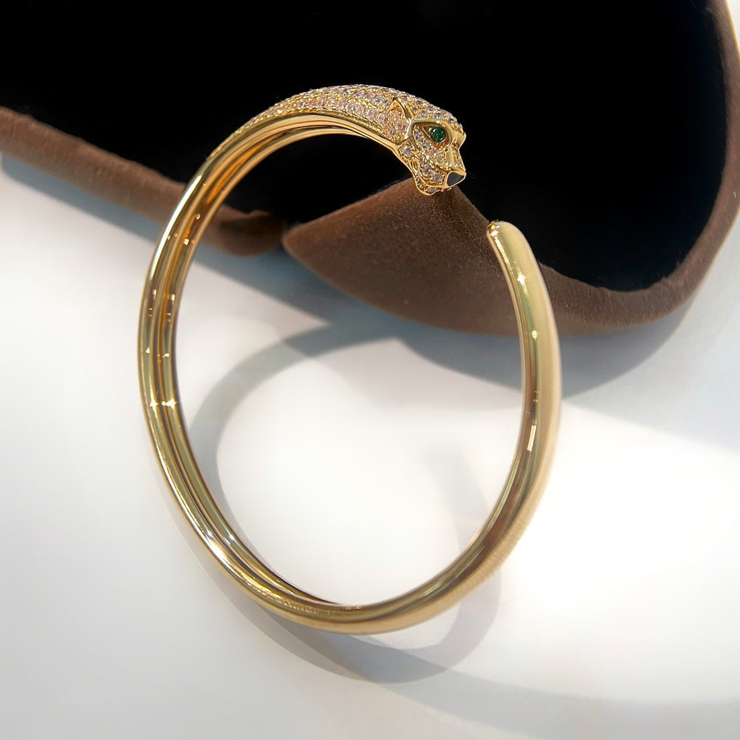 [GALE] PANTHERE GOLD DIAMANT OFFENES ARMBAND