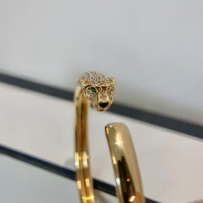 [GALE] PANTHERE GOLD DIAMANT OFFENES ARMBAND