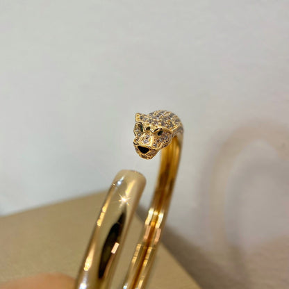 [GALE] PANTHERE GOLD DIAMANT OFFENES ARMBAND