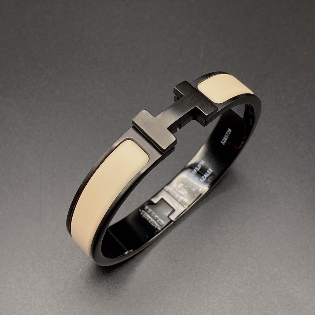 [GALE]H ARMBAND 12MM SCHWARZ BEIGE KERAMIK