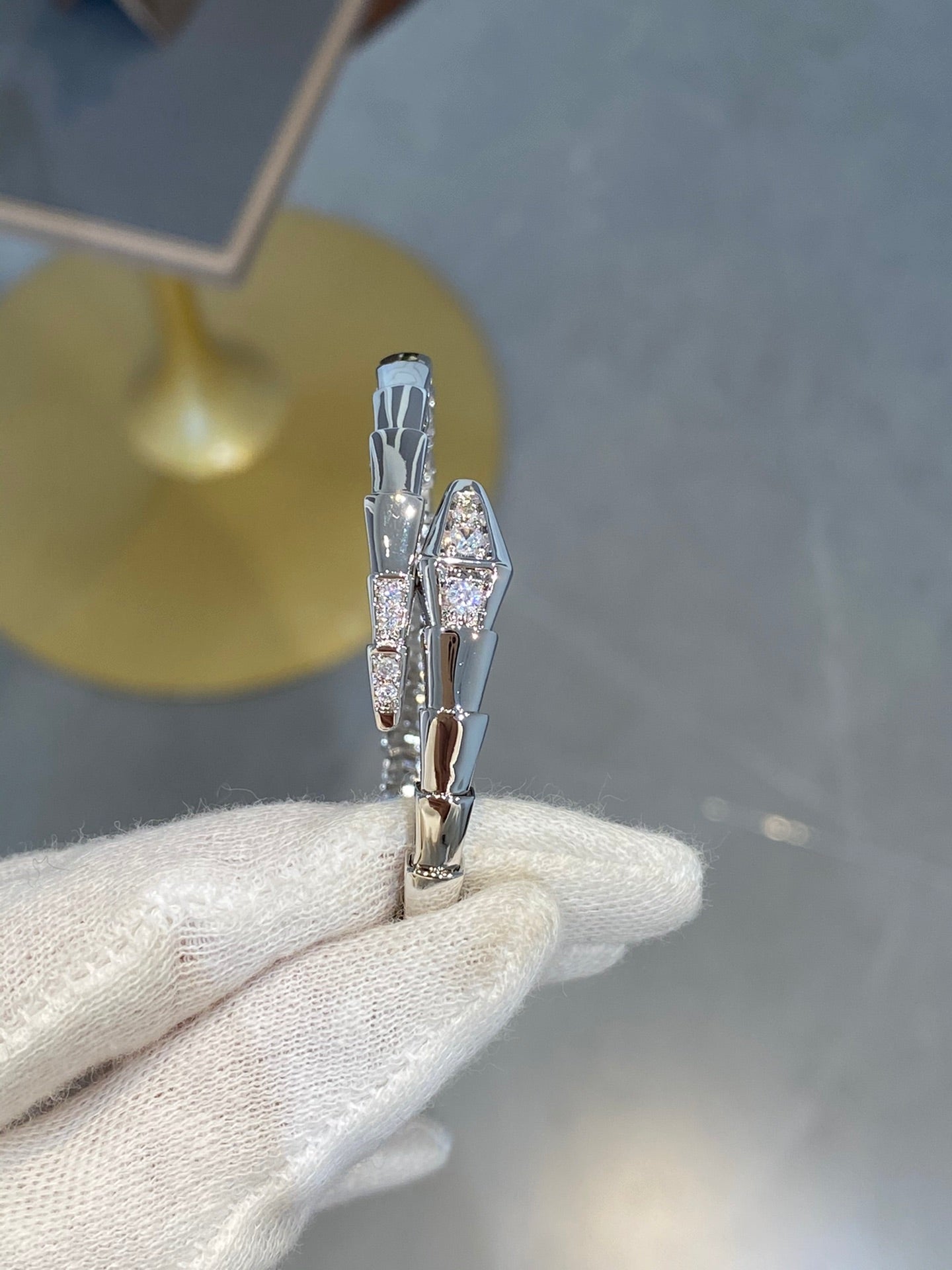 [GALE]SERPENTI BRACELET DIAMONDS SILVER