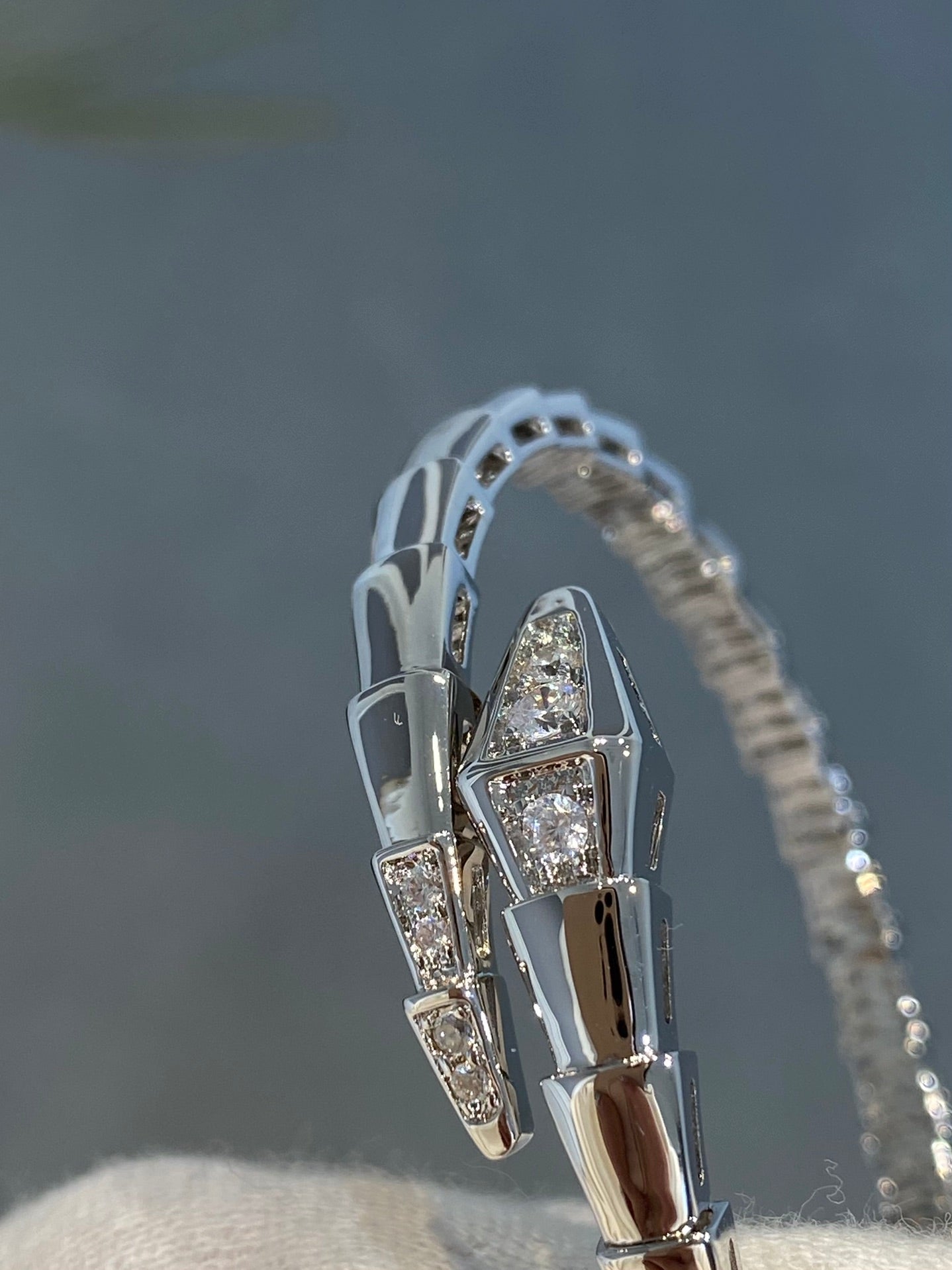 [GALE]SERPENTI BRACELET DIAMONDS SILVER